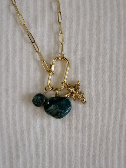 cupid heart carabiner necklace II