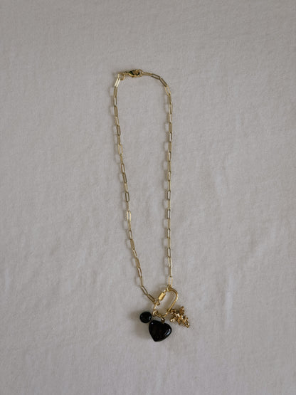 cupid heart carabiner necklace I