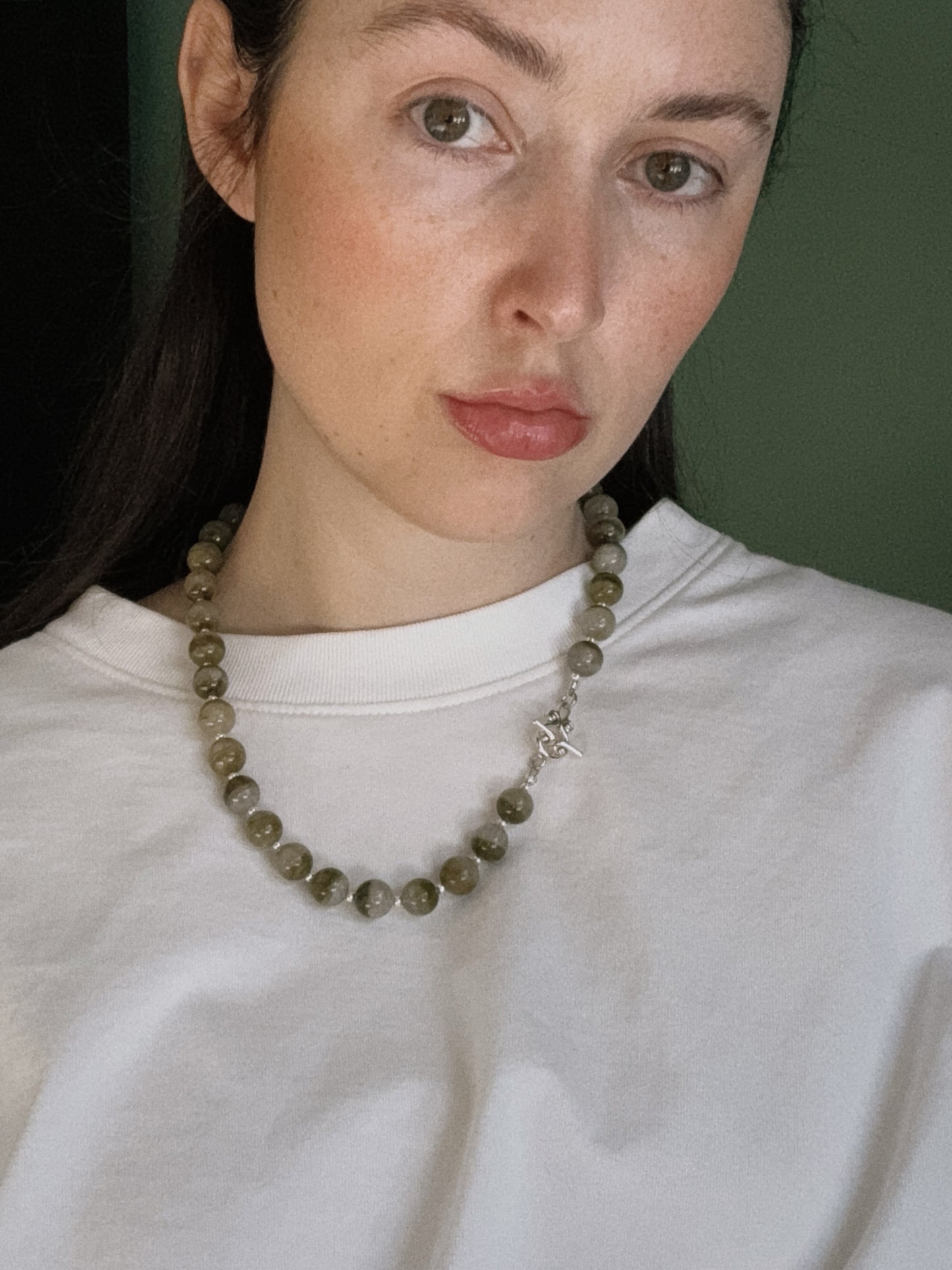 green phantom beaded necklace