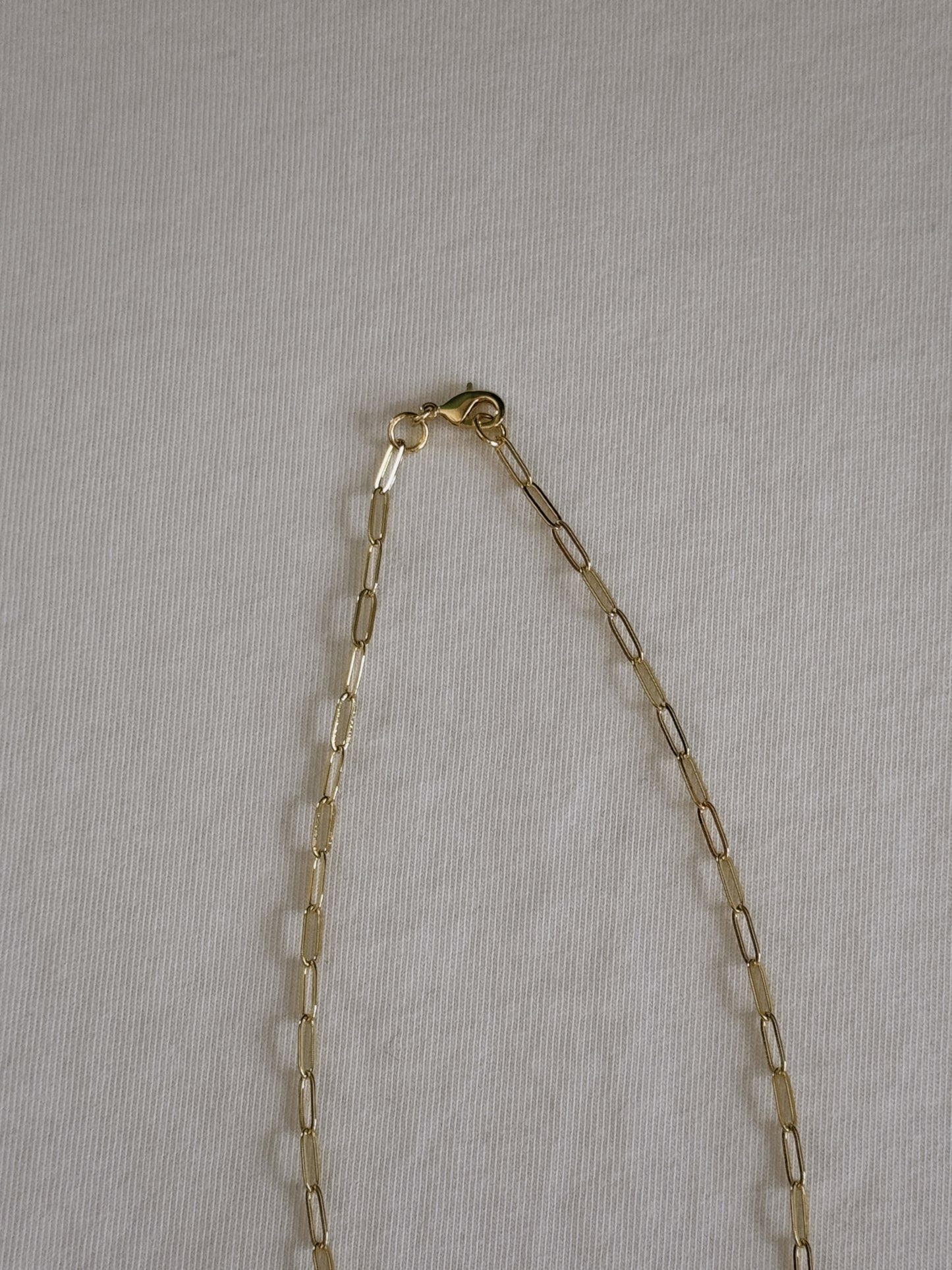 heart gemstone safety pin necklace III