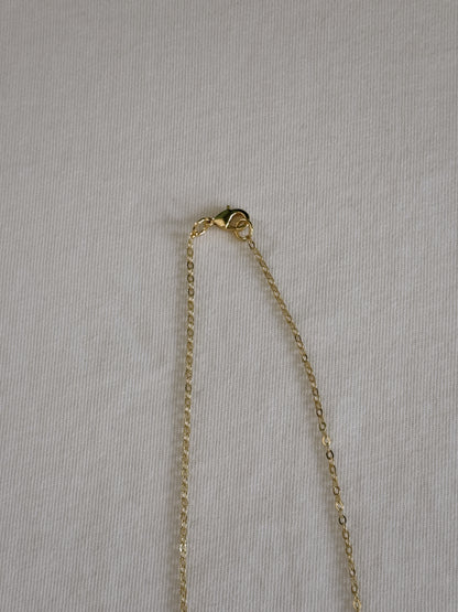 heart gemstone safety pin necklace IV