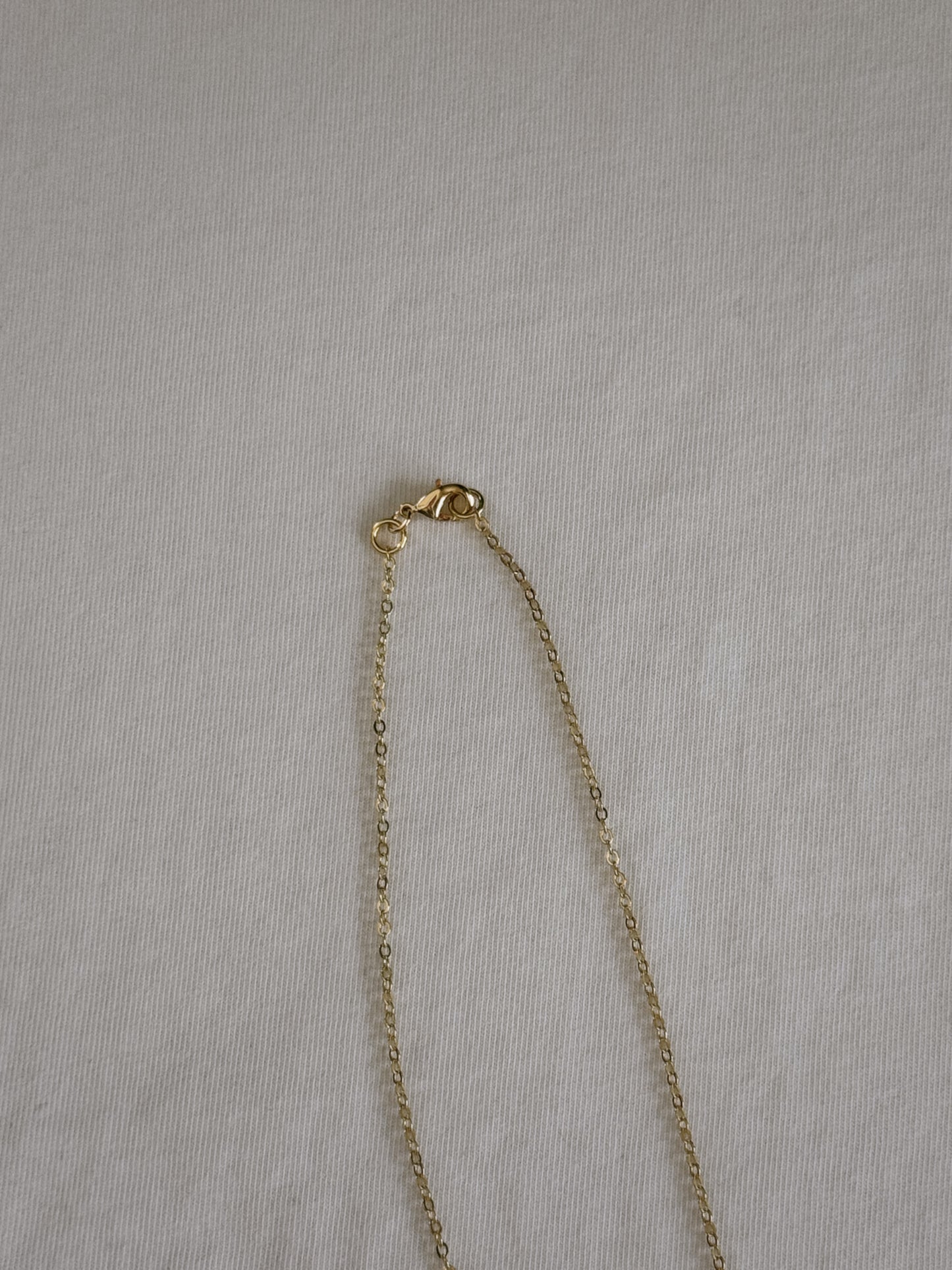 heart gemstone safety pin necklace V