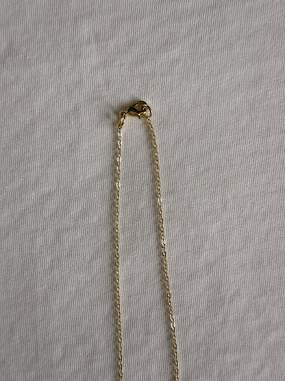 heart gemstone safety pin necklace VIII