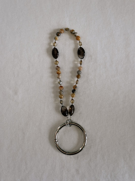 luster star beaded keychain