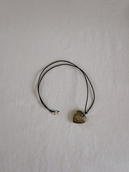 puff heart pendant necklace