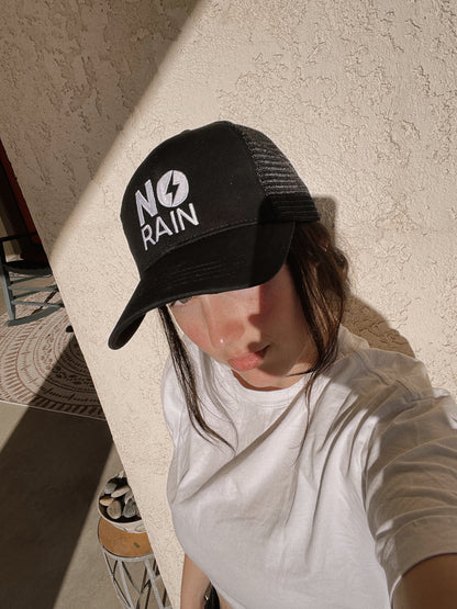 no rain trucker hat