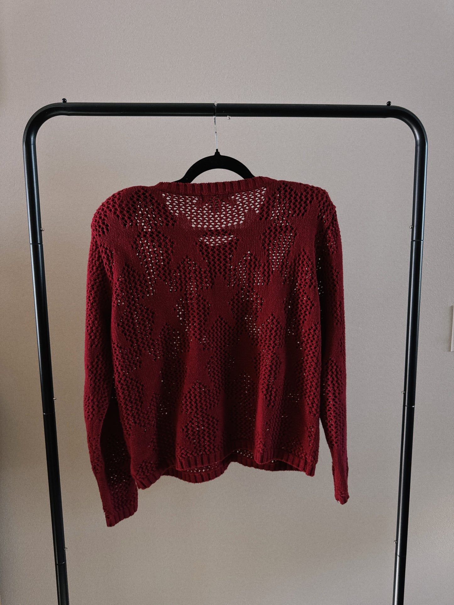 burgundy star cardigan