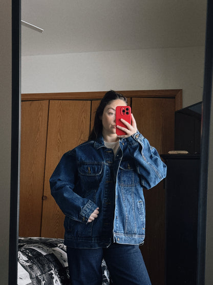 medium wash denim jacket