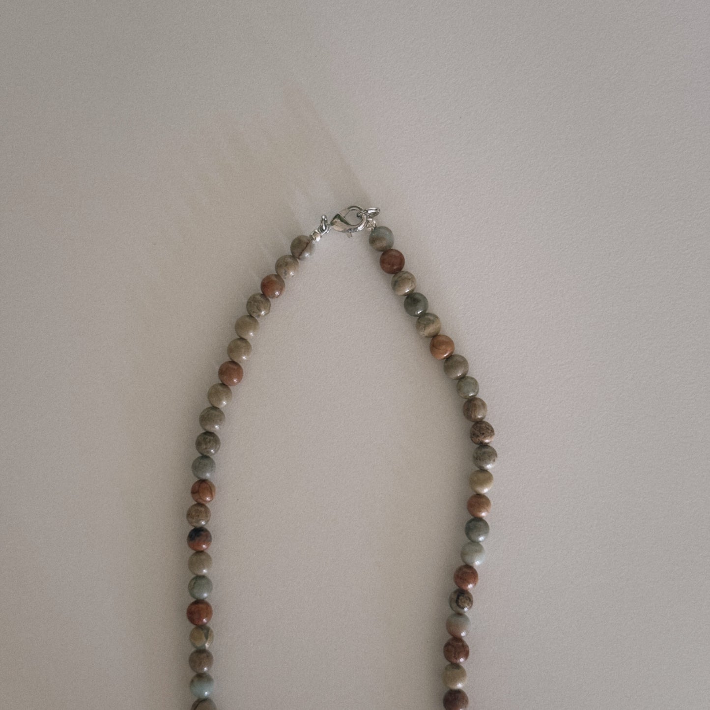 aqua jasper beaded necklace