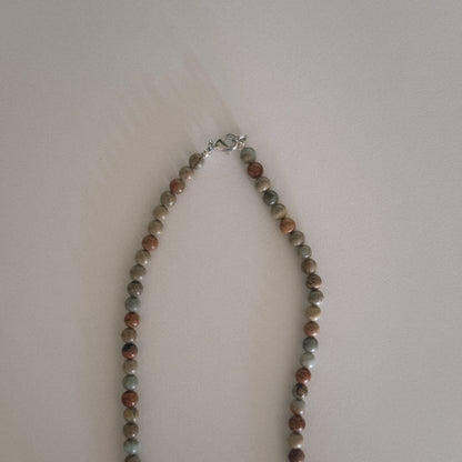 aqua jasper beaded necklace