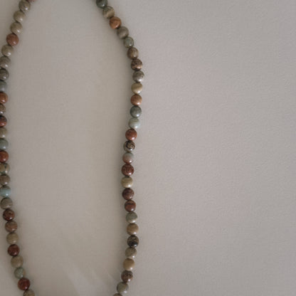 aqua jasper beaded necklace