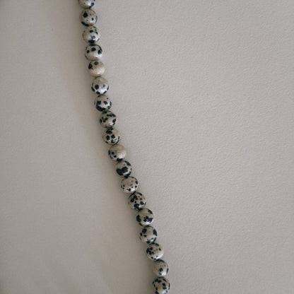 avocado & dalmation beaded necklace