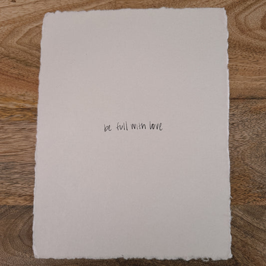 be full with love