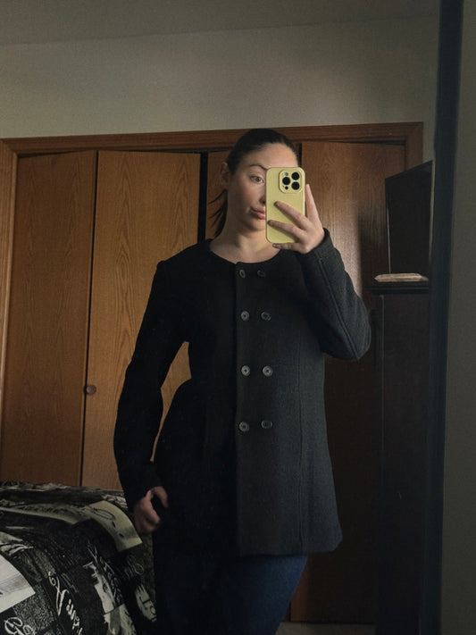 double breasted wool coat