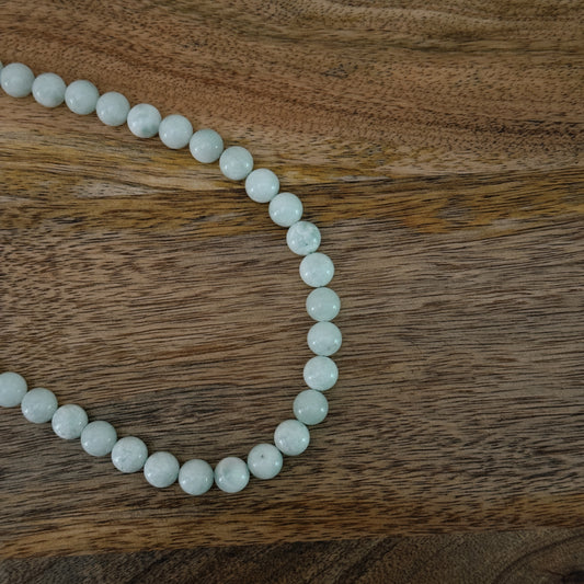 blue moonstone beaded necklace