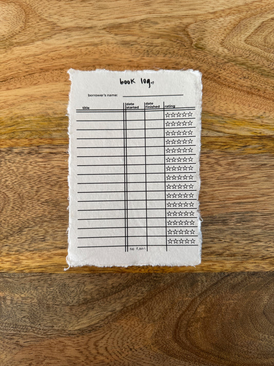 book log card