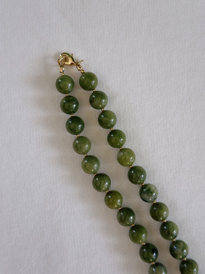 brass fish beaded necklace