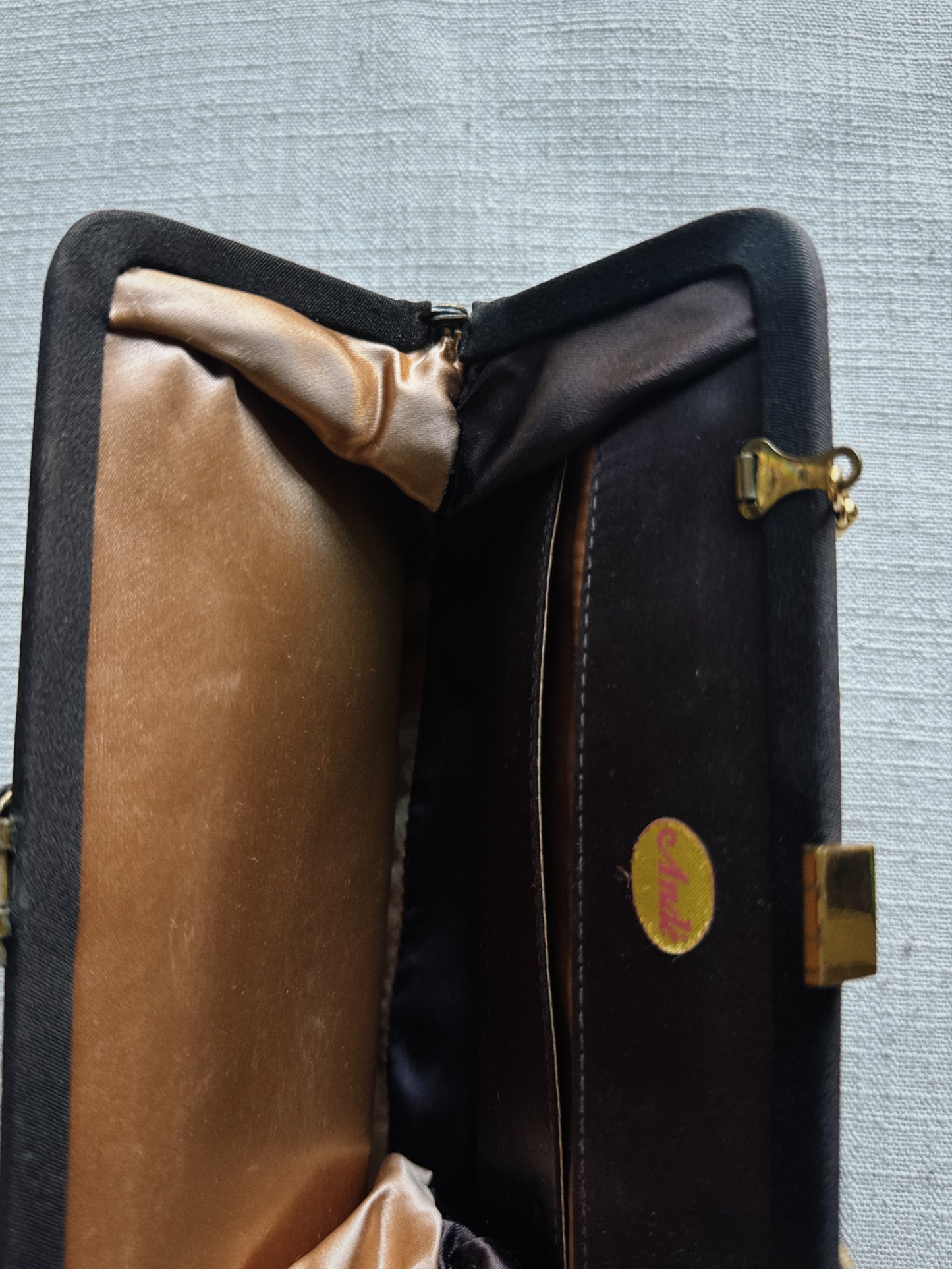 brown clutch bag