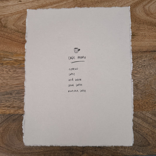 cafe menu