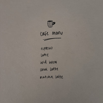 cafe menu