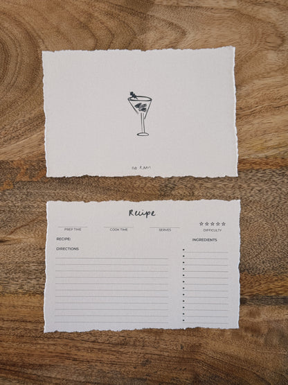 mixed recipe cards