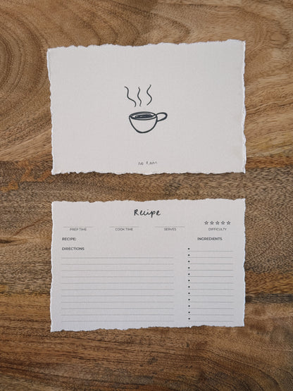 coffee recipe cards