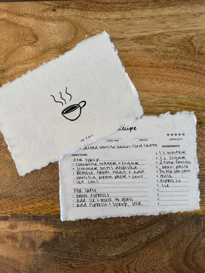 coffee recipe cards