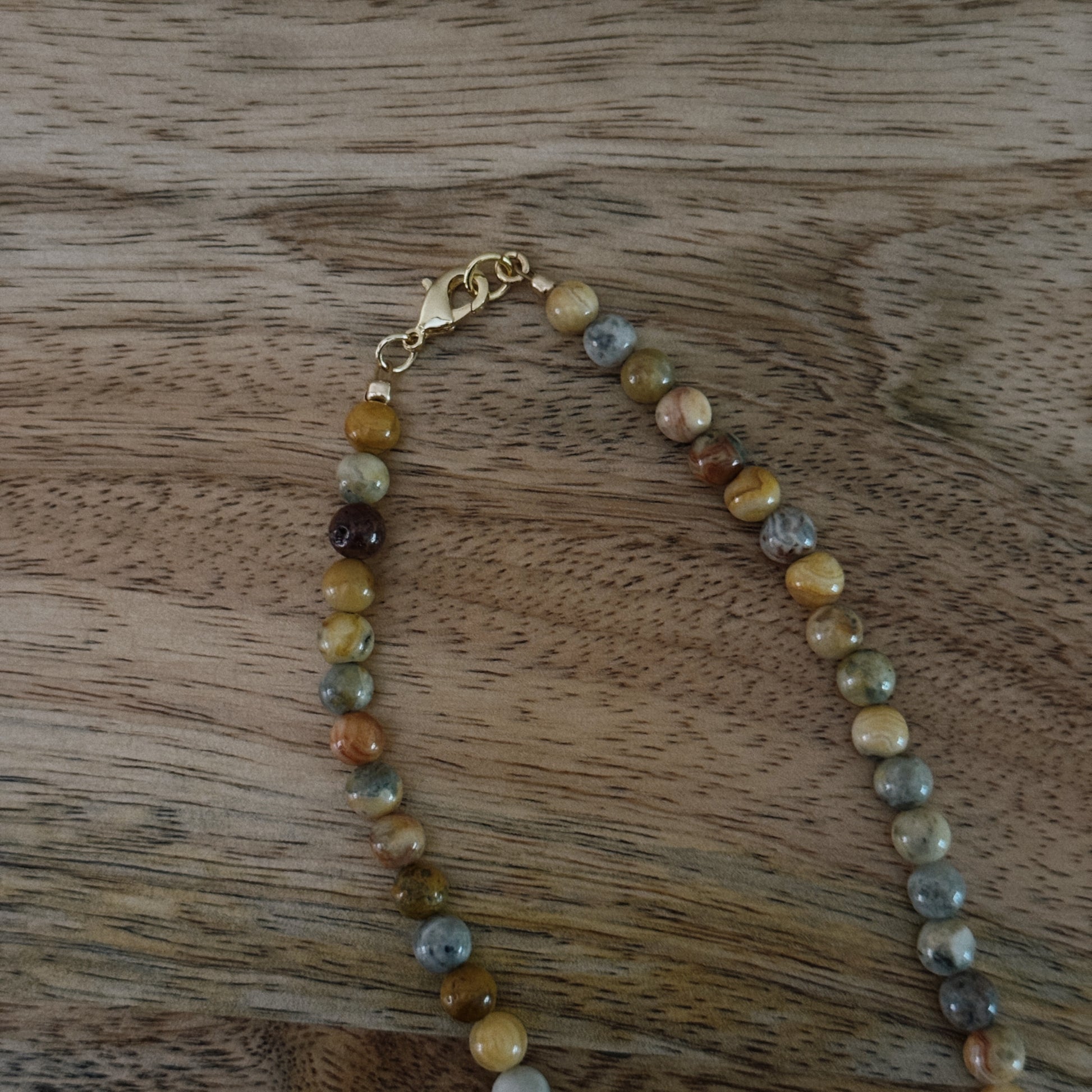 mixed glass beaded necklaces with brass turtle charm and 18k gold filled lobster clasp