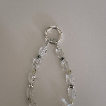 crystal, moss, dalmation & spiral keychain