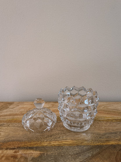 crystal dish with lid