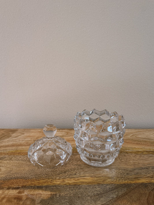 crystal dish with lid