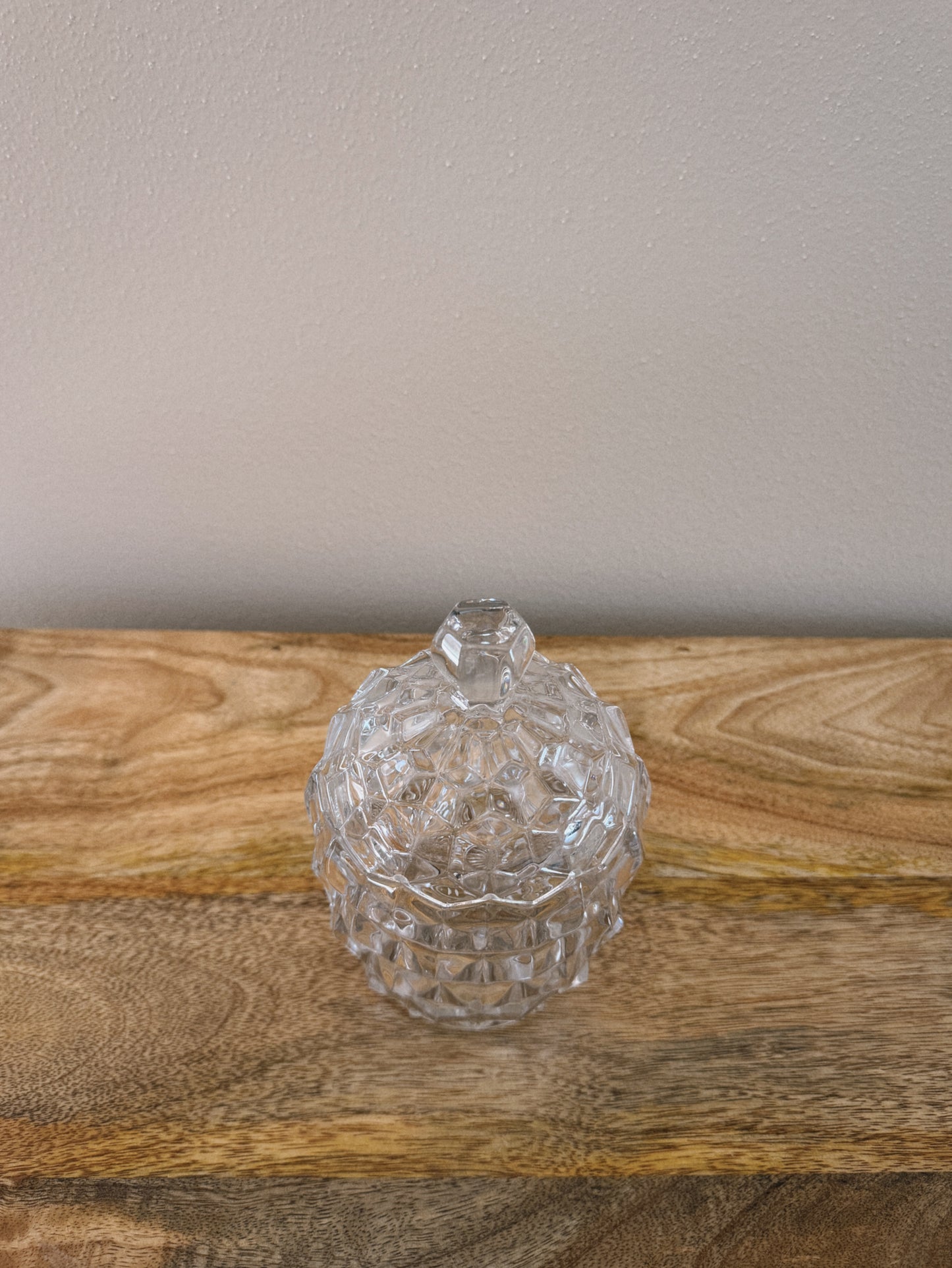 crystal dish with lid