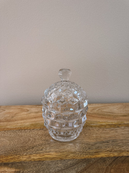 crystal dish with lid