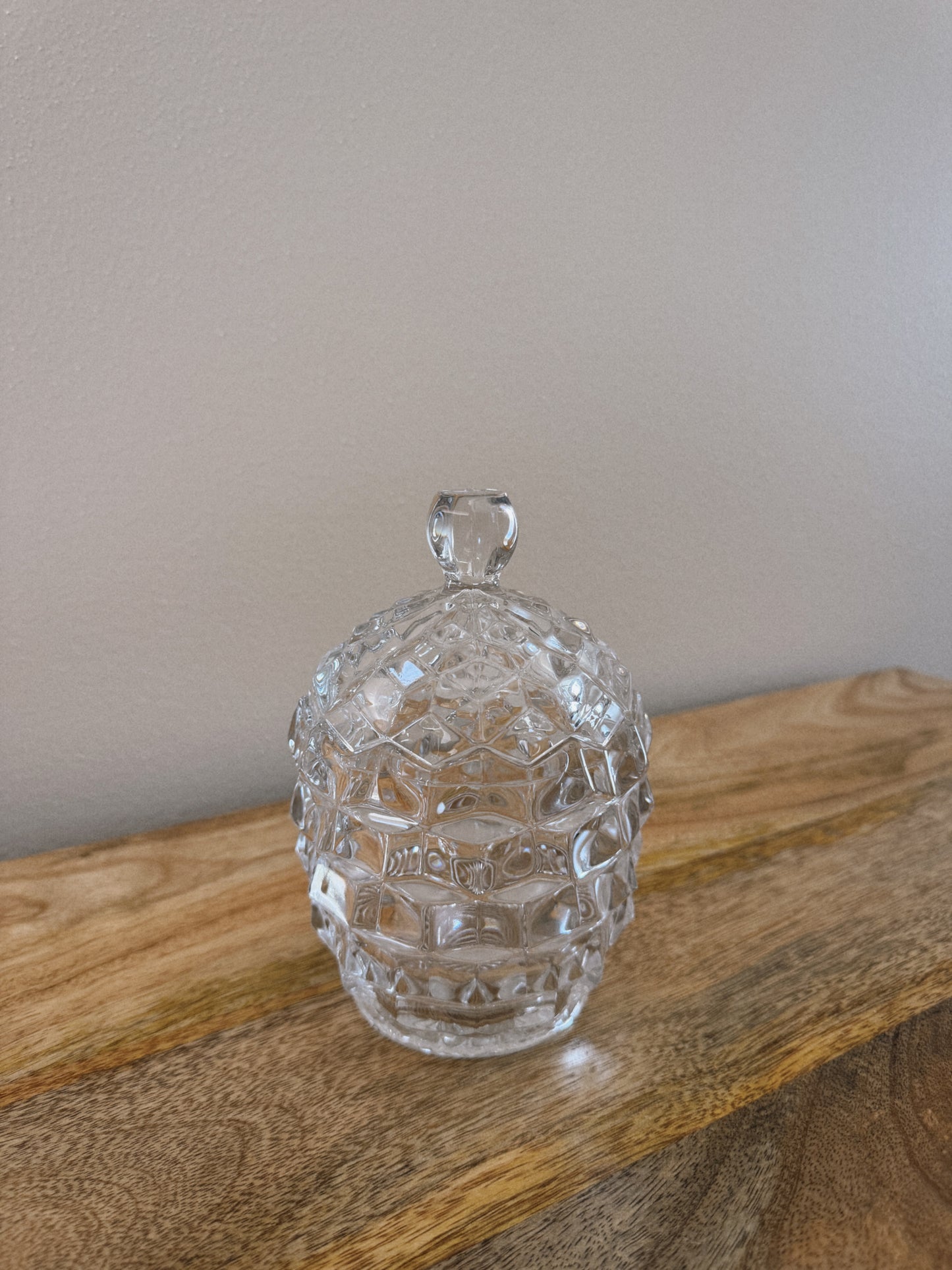 crystal dish with lid