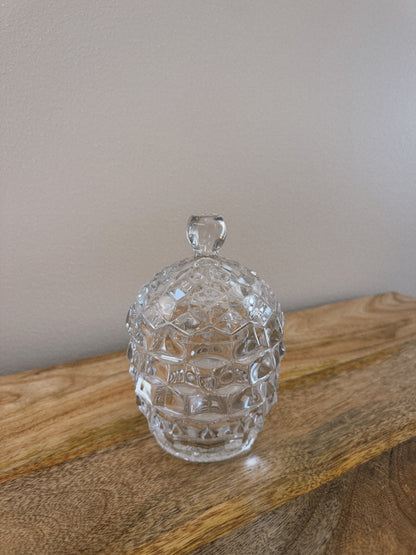 crystal dish with lid