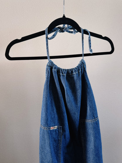 denim midi dress
