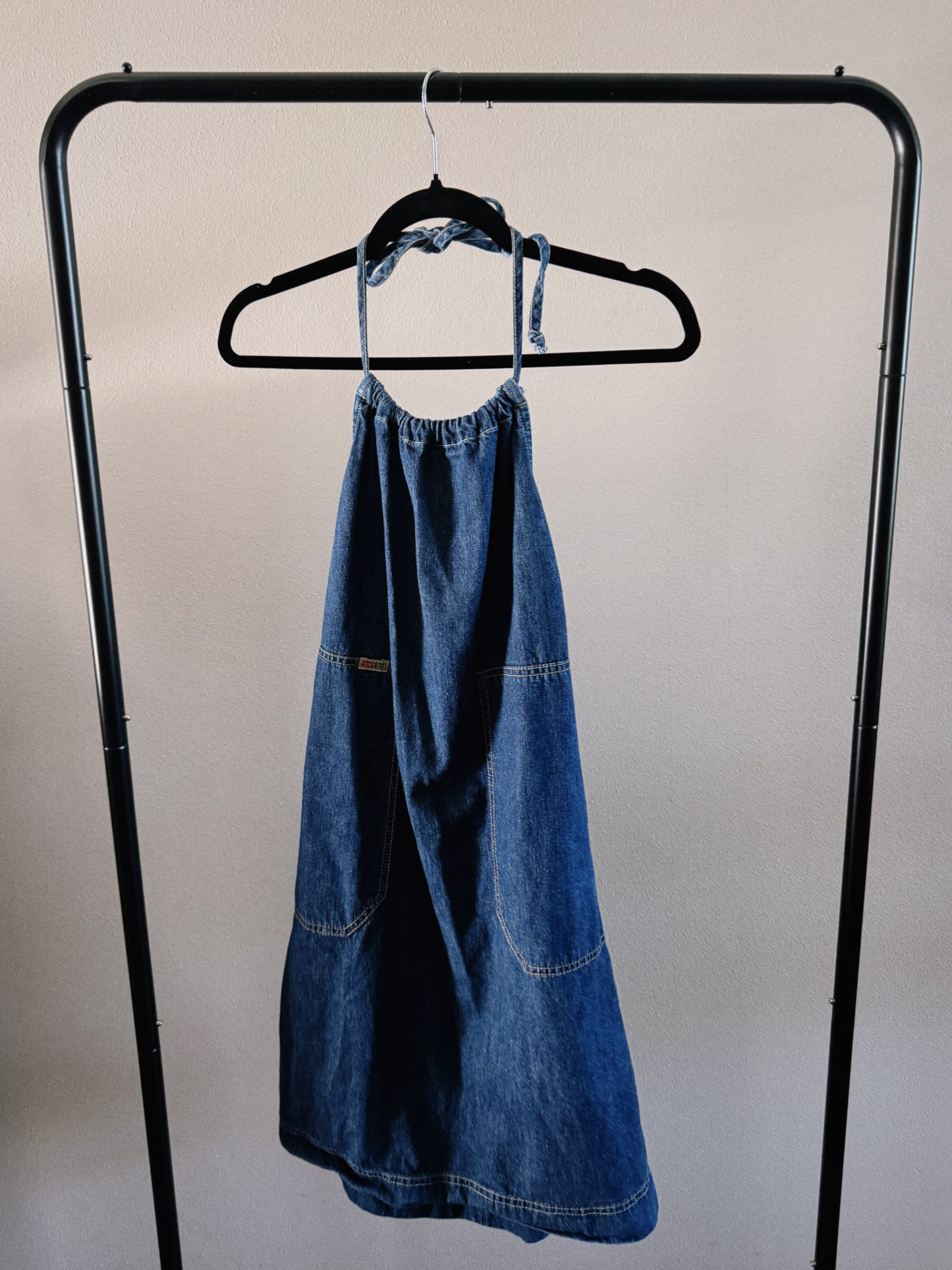 denim midi dress