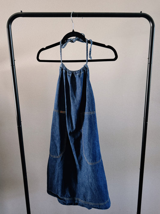 denim midi dress