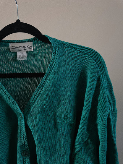 emerald green cardigan