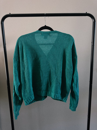emerald green cardigan