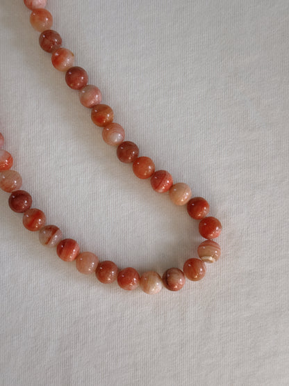 firecracker beaded carabiner necklace