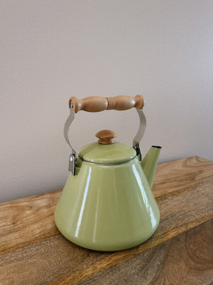 vintage pastel green kettle