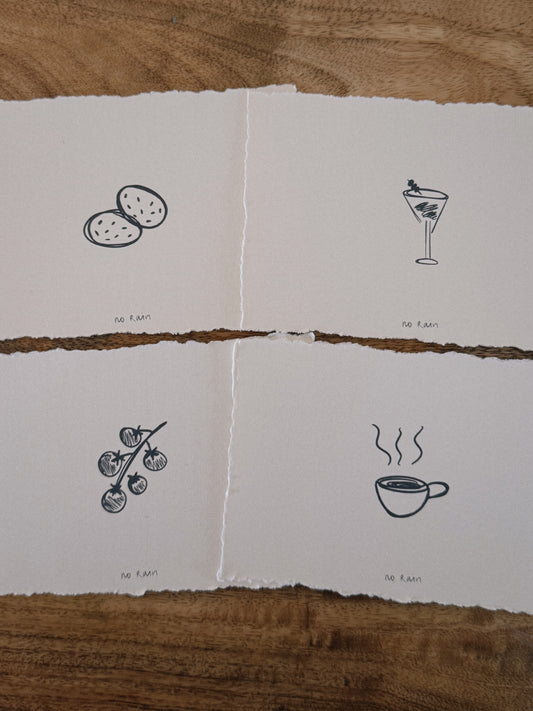 mixed recipe cards