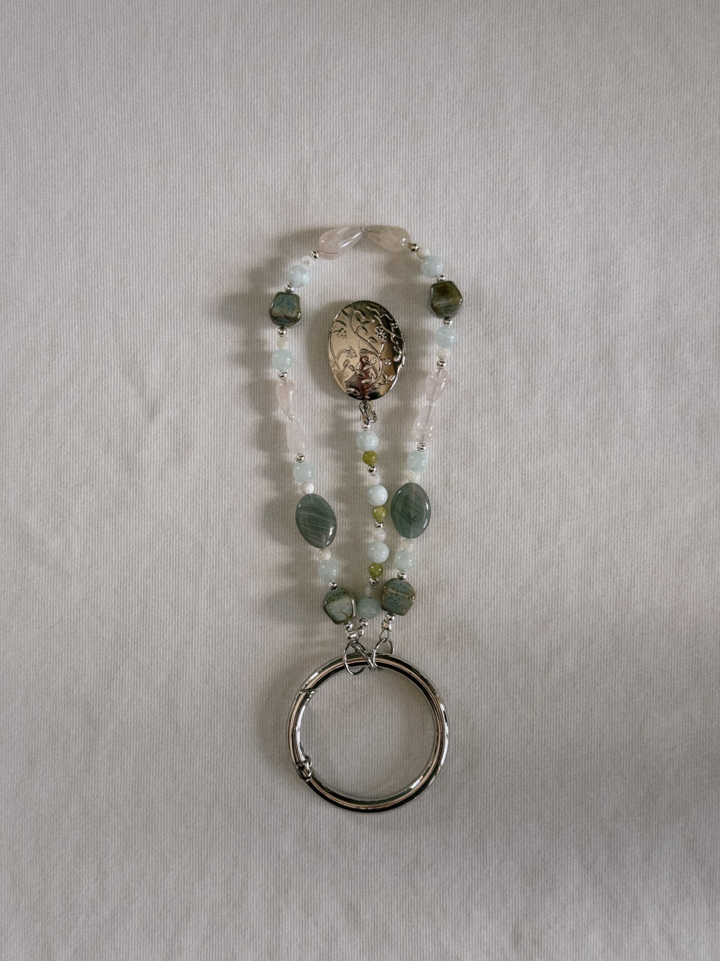 locket beaded keychain