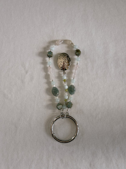 locket beaded keychain