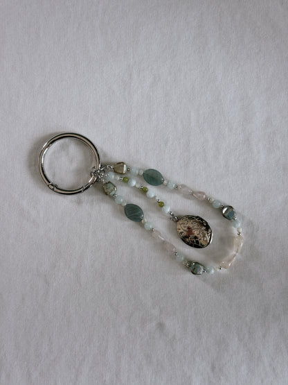 locket beaded keychain