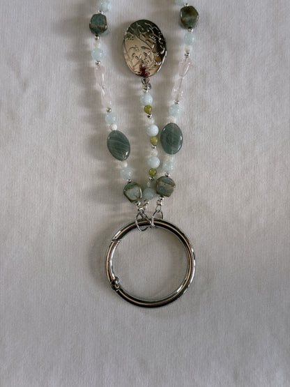 locket beaded keychain