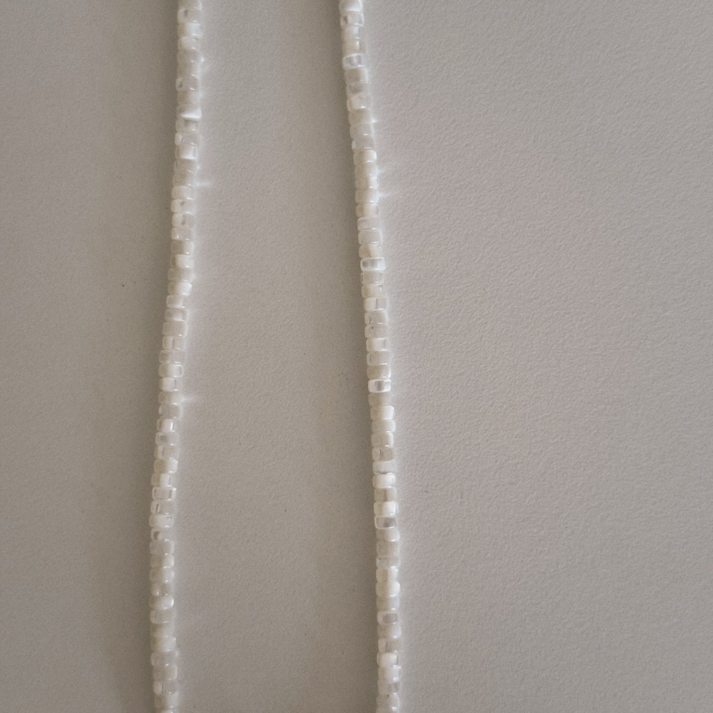 long mother of pearl beaded necklace