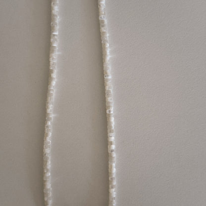 long mother of pearl beaded necklace