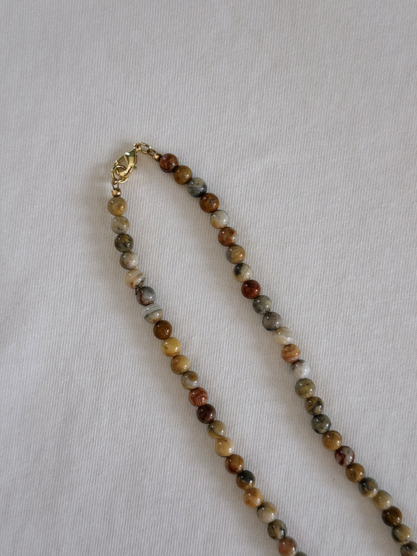 natural agate beaded necklace